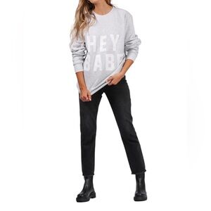 Brunette The Label Big Sister Crewneck Sweatshirt "Hey Babe"- XS/S